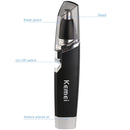 Depilador Nasal e Auricular Kemei KM-6512 - Higiene Perfeita sem Dor