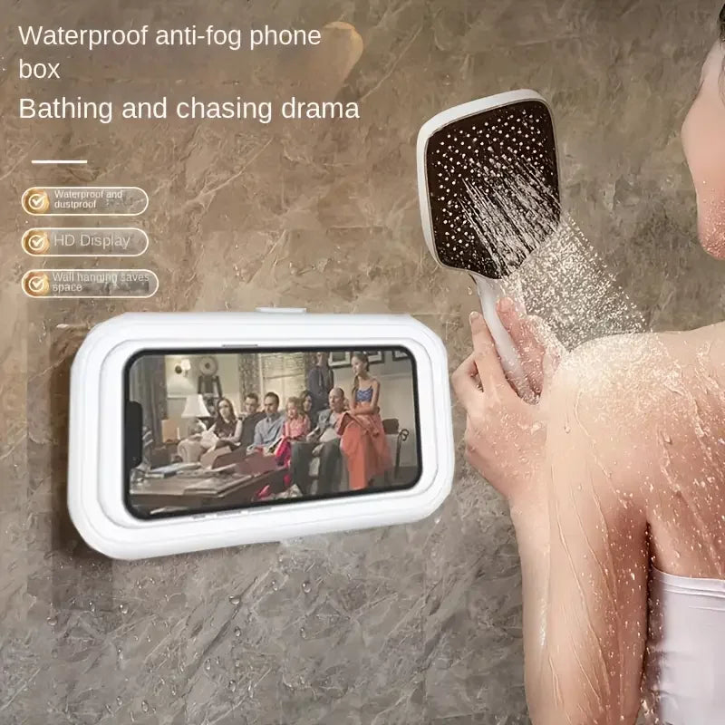 Suporte de Celular à Prova d’Água com Rotação 360° — Use no Banho, Cozinha ou Onde Quiser!