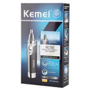 Depilador Nasal e Auricular Kemei KM-6512 - Higiene Perfeita sem Dor