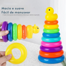 🧠 Torre Empilhável PiuPiu™ – Brinquedo Educativo Sensorial Brincar, aprender e se encantar – tudo em um só brinquedo!